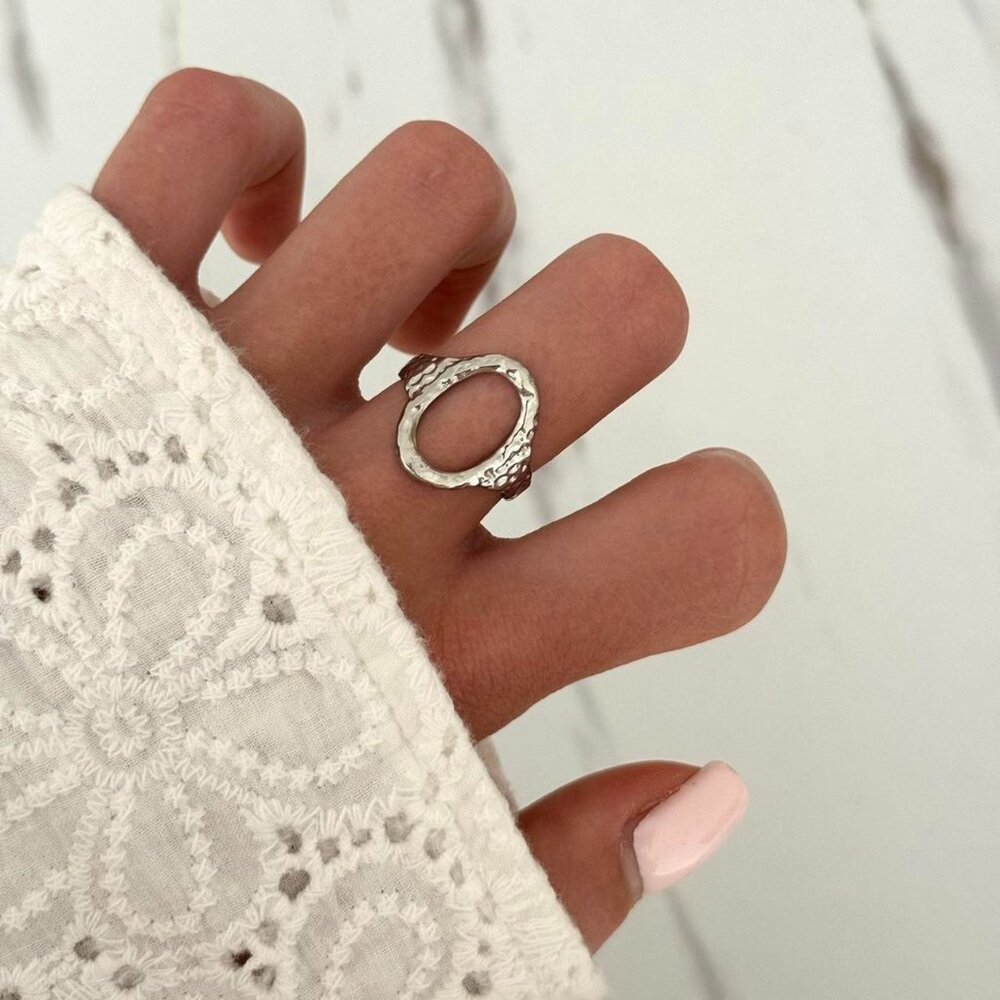 Sku:0308 vintage silver ring made of high-quality materials‎ stainless steel